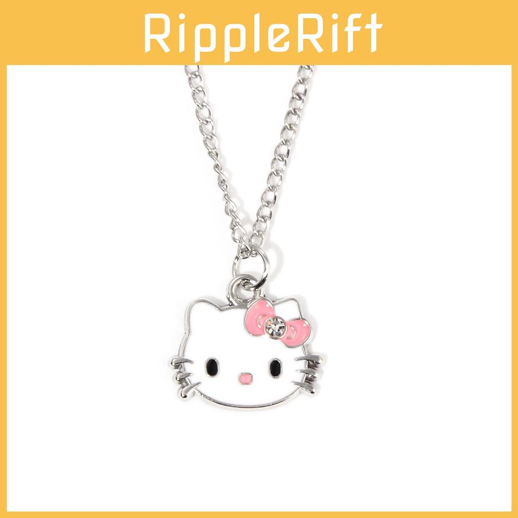 Niedliche Katze Zeichentrickfigur Anhänger Metall Halskette Zum Lässig Tragen