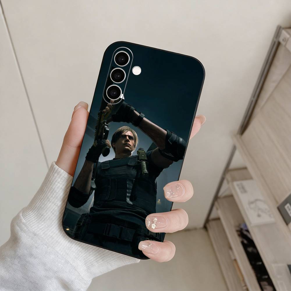 Game Resident Evil Requiem Leon S Phone Case For Samsung Galaxy A73,A72,A71,A70,A53,A52,A51,Others Soft Black Cover