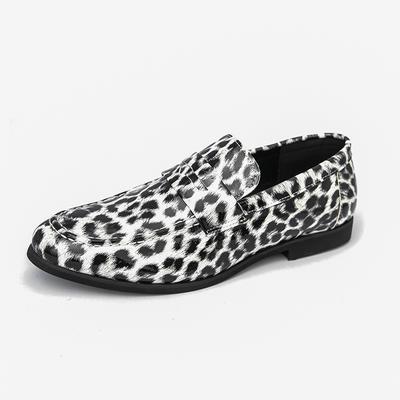 Mode Luxe Heren Leren Schoenen Mode Luipaard Loafers Comfortabele Zakelijke Feest Slip-on Casual Schoenen voor Mannen Mocassins Grote Maat 38-46