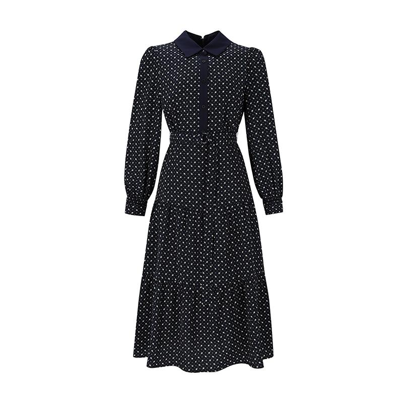 SOUP Pattern Print Belted Long Dress (Sz3Op82)