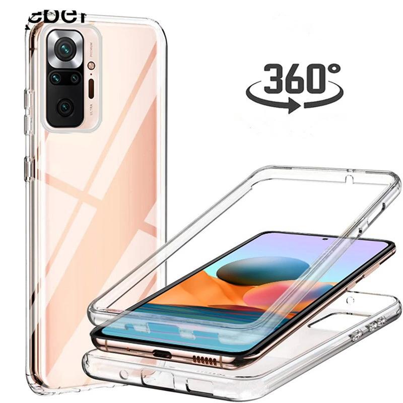 

Прозрачный противоударный силиконовый чехол на 360 градусов для Xiaomi 12 Pro Mi 11 Lite Poco X4 Pro Redmi 10 9T 9A 9C 9 Note 11S 11 10 10S 9S 9 Pro Max, полный чехол для тела