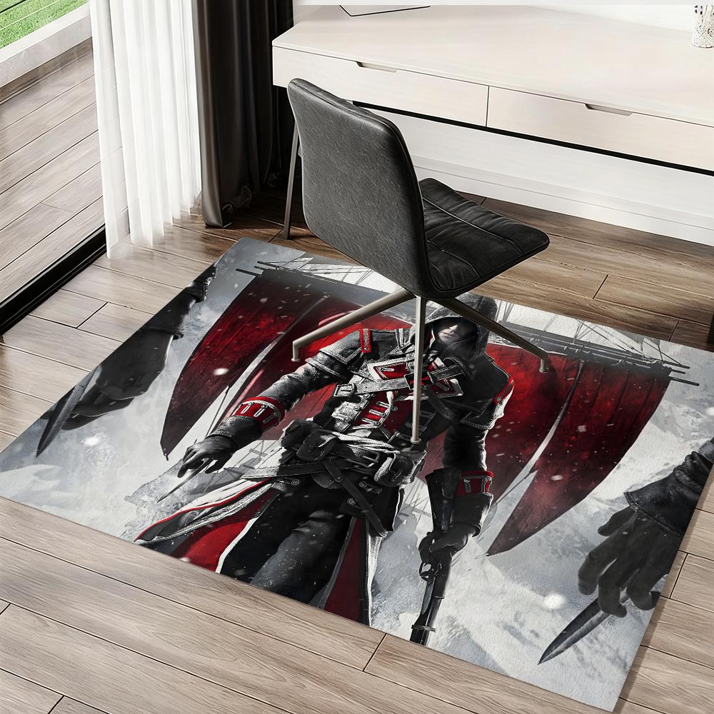Tappetino per Pavimento per Fan del Gioco Assassins-Creeds Morbido Spesso Assorbente Antiscivolo Camera da Letto Soggiorno Zerbino Decorazione per la Casa Tappeti in Flanella