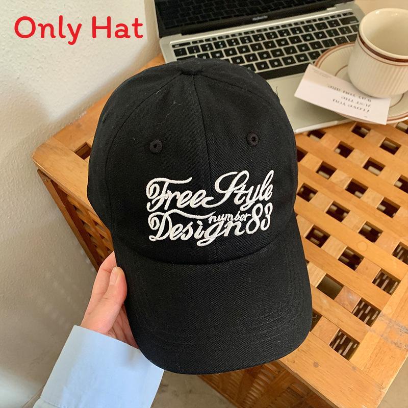Vintage Embroidered Letter Baseball Cap For Women Spring Summer Sun Protection