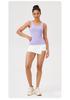 European & American Quick-Dry Yoga Vest: Nude Feel, Slimming, Tight-Fit, Square Neck Running Top
