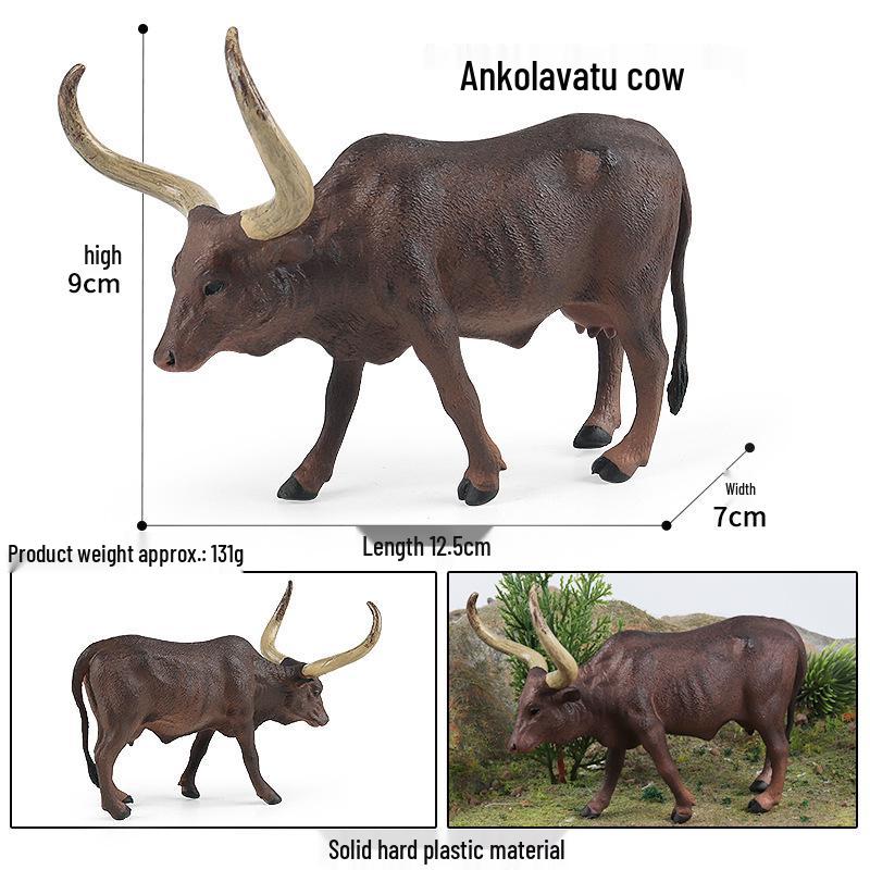 High-Quality Children's Cow Animal Model - Simulation Farm Scene Decoration