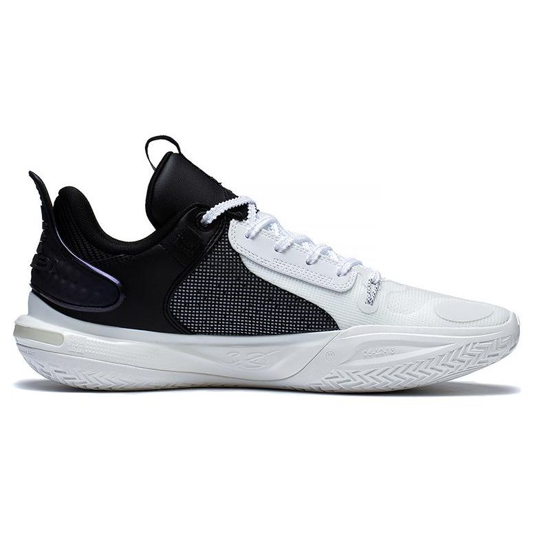 Li Ning All City 11 Fabric Synthetic Leather Shock Absorption Non-Slip Wear-Resistant Low-Top Basketball Shoes Men Sneaker White Black ABAT031-4