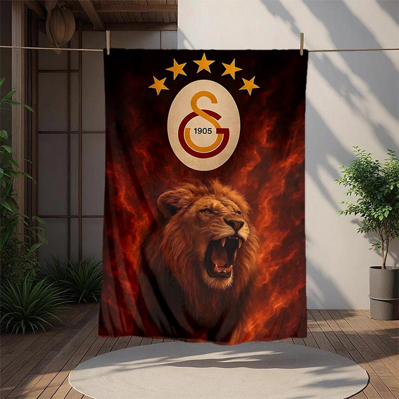 Galatasaray Flannel Blanket Soft Warm All-Season Throw, Design for Camping, Car Travel, Hiking Sofa, Bed, Office Perfect Gift for Parties