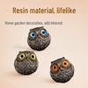Cute Owl Resin Ornaments: Handmade Garden & Home Decor