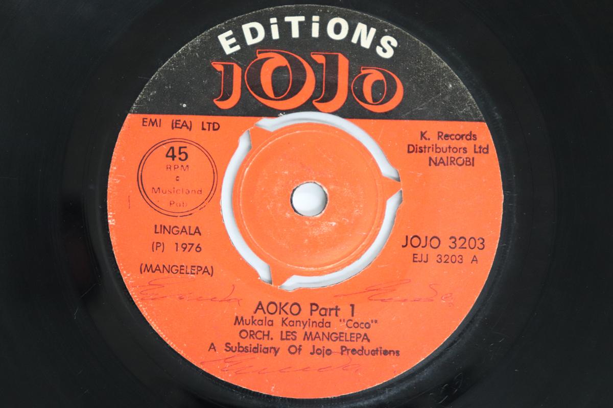 

7inch Record ORCH. LES MANGELEPA - Aoko Part 1 / Part 2 JOJO3203 EDITIONS JOJO 1976 Kenya World Music Used