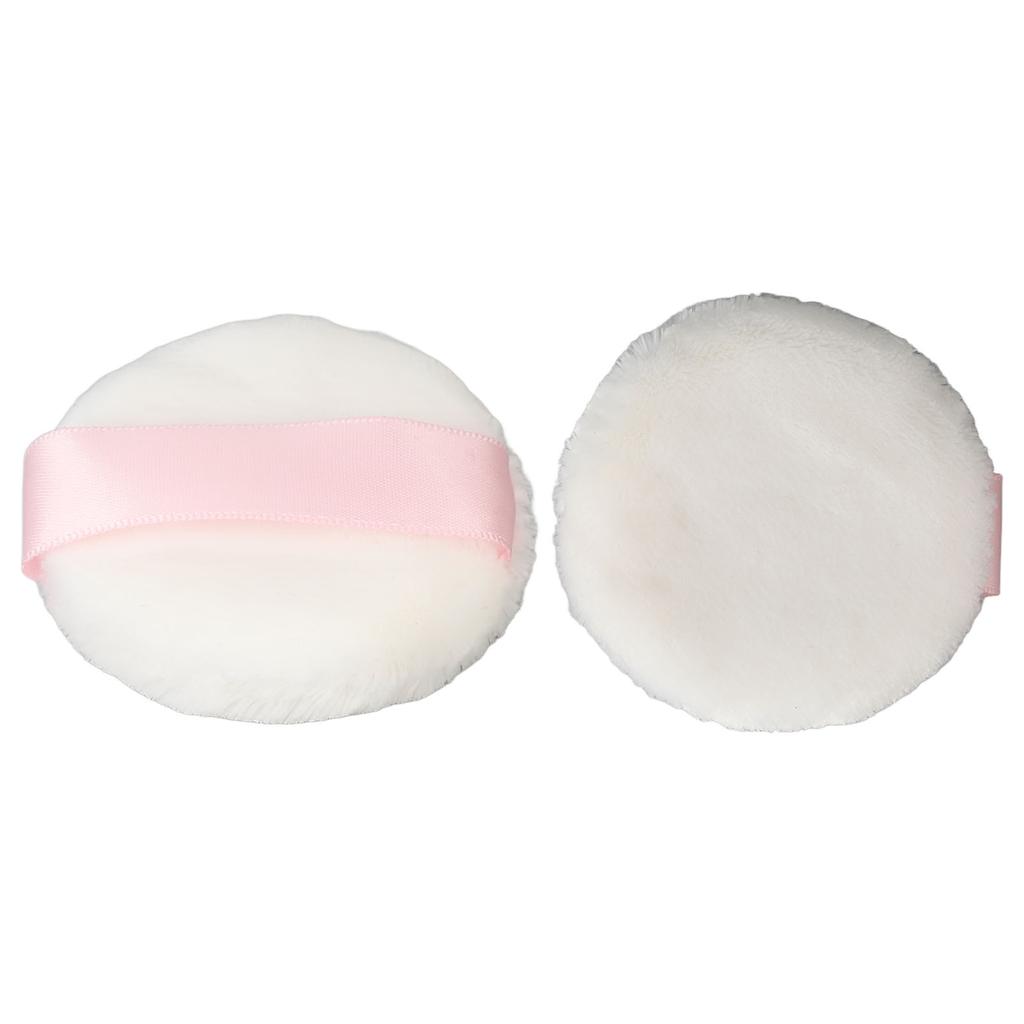 Puderquaste 2,4 Zoll Durchmesser Weicher Flor Atmungsaktiv Waschbar Make-up Puderquaste für Kosmetik Familie Reise