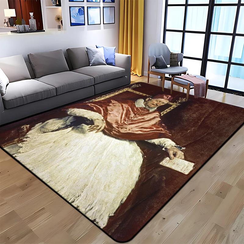 Starry Sky Carpet Van Gogh Art Painting Bathroom Rugs Non-slip Bedroom Mats Welcome Mat Floor Decorative Carpet for Living Room