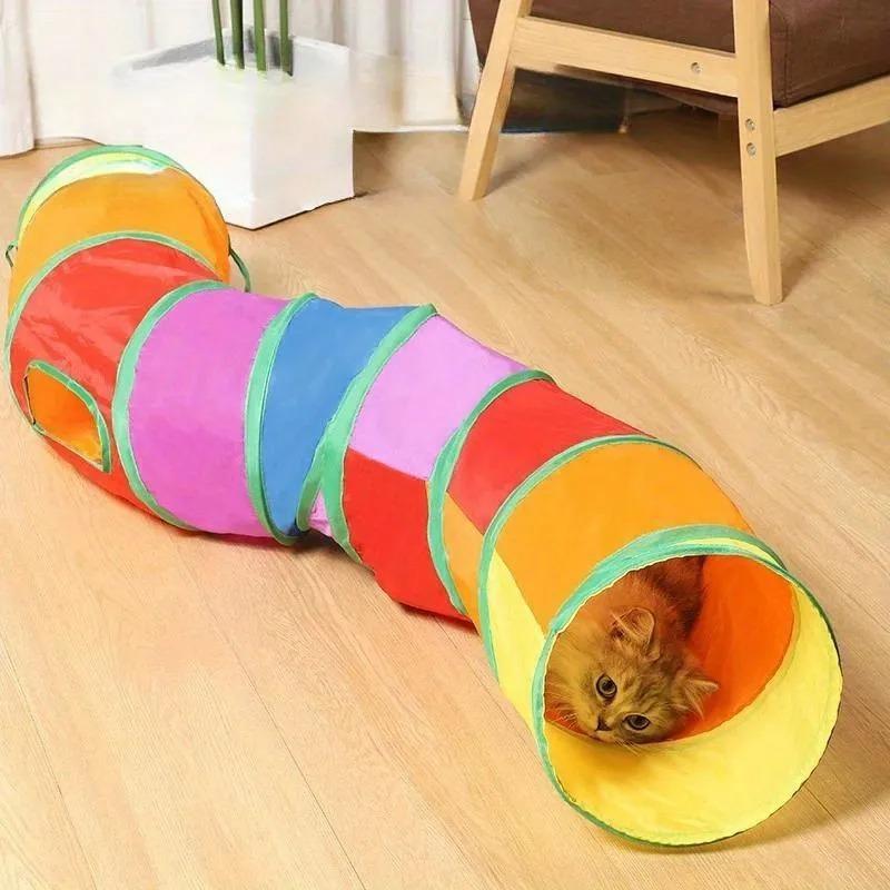Cat Tunnel Foldable Tunnel Pet Supplies Cat S T Y Pass Play TunnelToy Breathable Drill Barrel for Indoor Loud Paper Pet Products