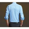 Pánská business casual košile s dlouhým rukávem, úzký střih, jednobarevná, formální