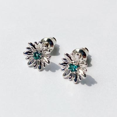 [925 Silver Needle] Baby Blue Earrings