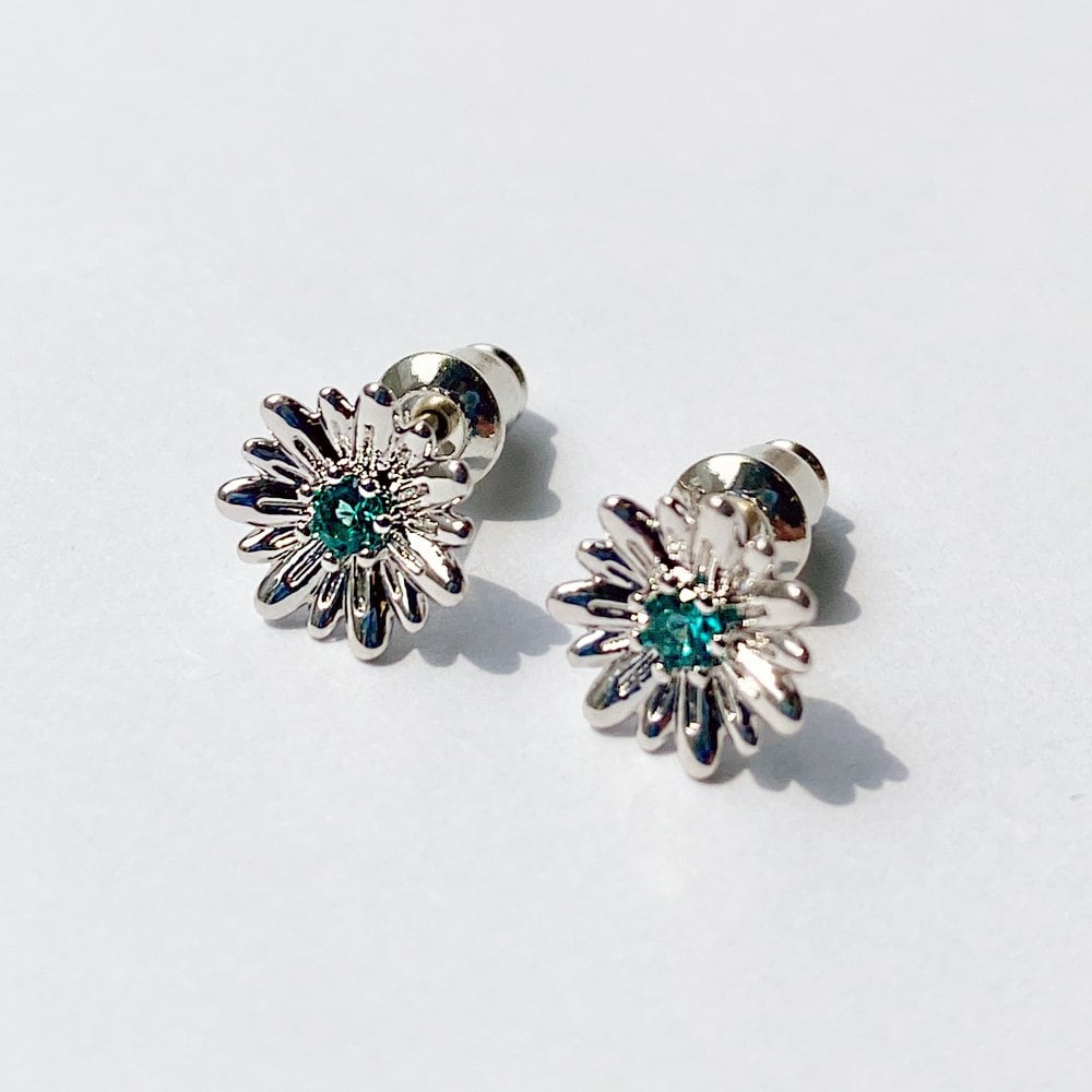 [925 Silver Needle] Baby Blue Earrings