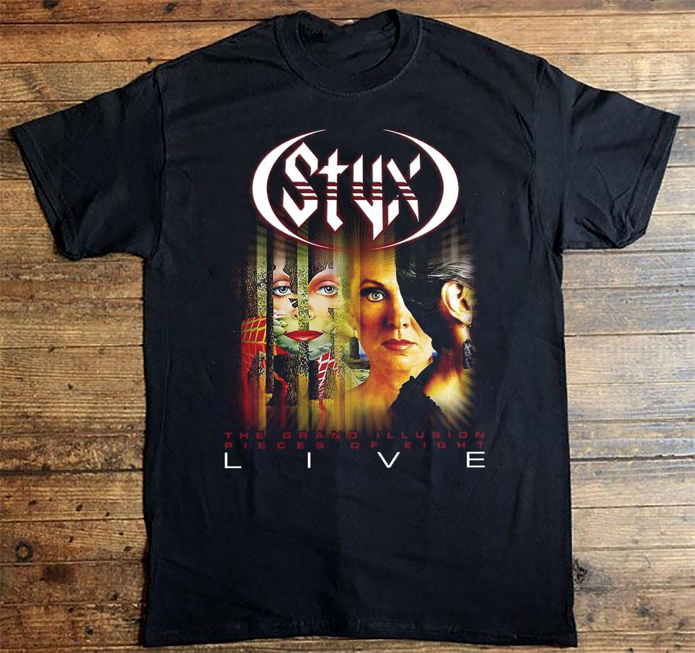 

Styx The Grand Illusion T Shirt Black All Size S-5XL VX48 Unisex T-Shirt L