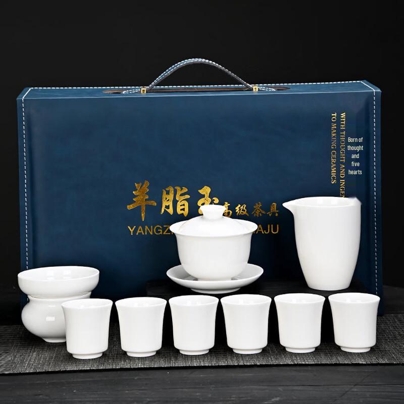 Mutton-Fat Jade Porcelain Tea Set