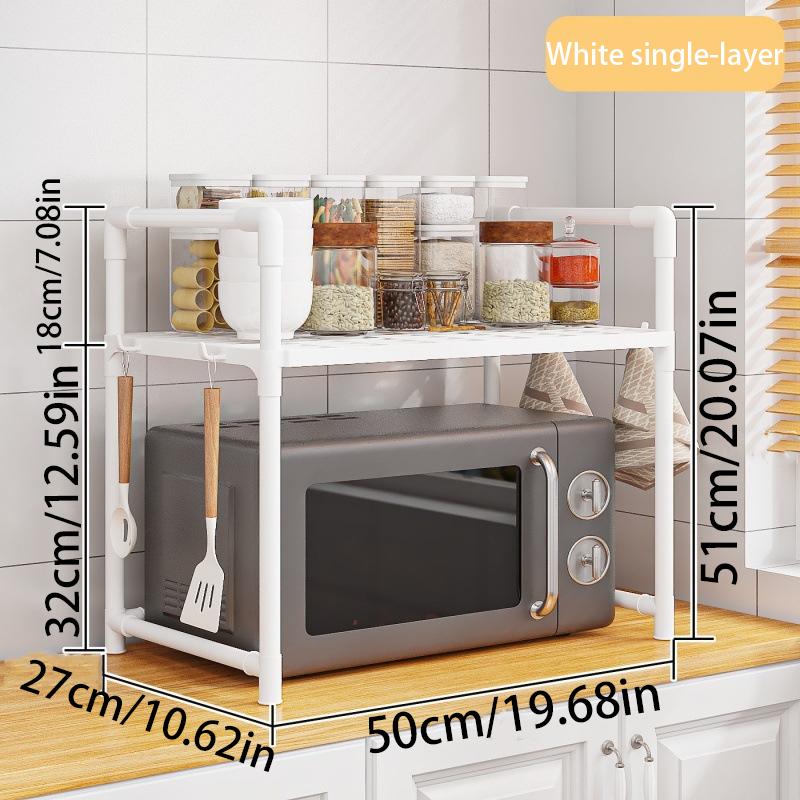1 Set Of Multifunctional Thickened Household Kitchen Microwave Storage Rack, Microwave Seasoning Storage Rack