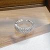 Day Cold Wind Zircon Light Luxury High Sense Open Ring Exquisite Geometric Personality Niche Ring Woman