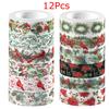 12PC Christmas Pattern Party Supplies Washi Tapes DIY Crafts Printed Scrapbooking Decorative Stickers Holiday