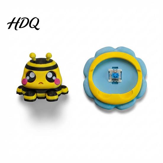 Anxiety Relief Gadget 1/3Pcs 3D Printed Animal Clicker Toy Cartoon Mouse Frog Bee Portable Stress Reducer Decompression Button Fidget Desk