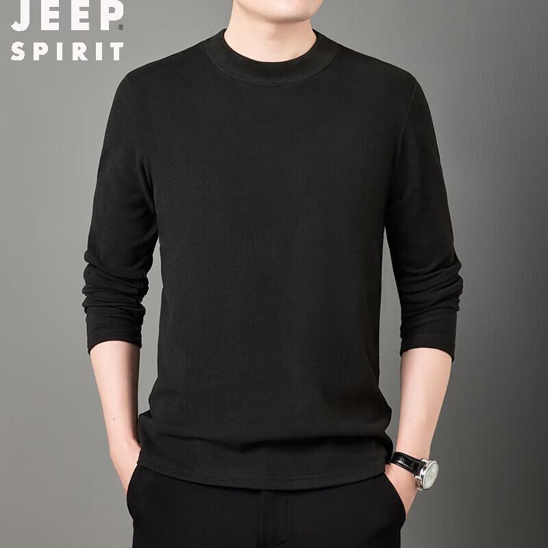 

JEEP SPIRIT Men s Solid Round Neck Casual Knit Sweater 3XL