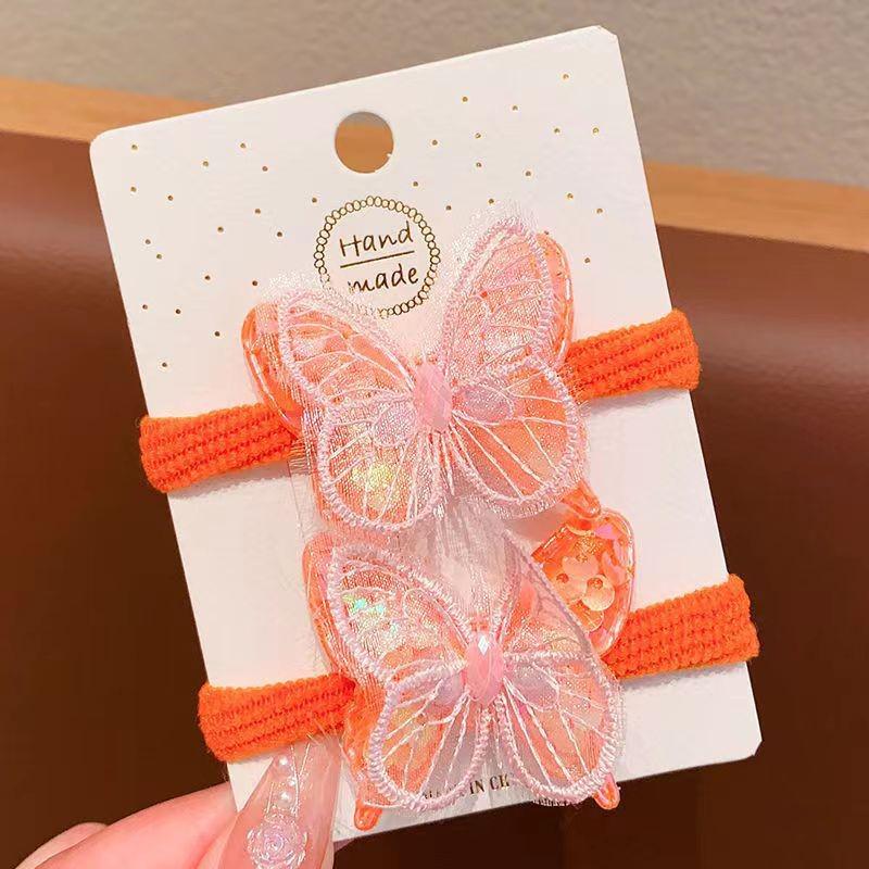 Gradient Silk Yarn Bow Butterfly Hairpin for Kids – Fairytale Style