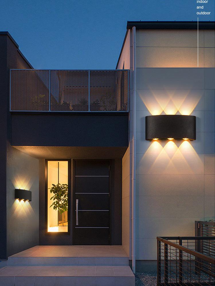 

Наружный водонепроницаемый настенный светильник с двумя головками и датчиком для виллы и сада Black Plastic (AC110-265V) Two-head