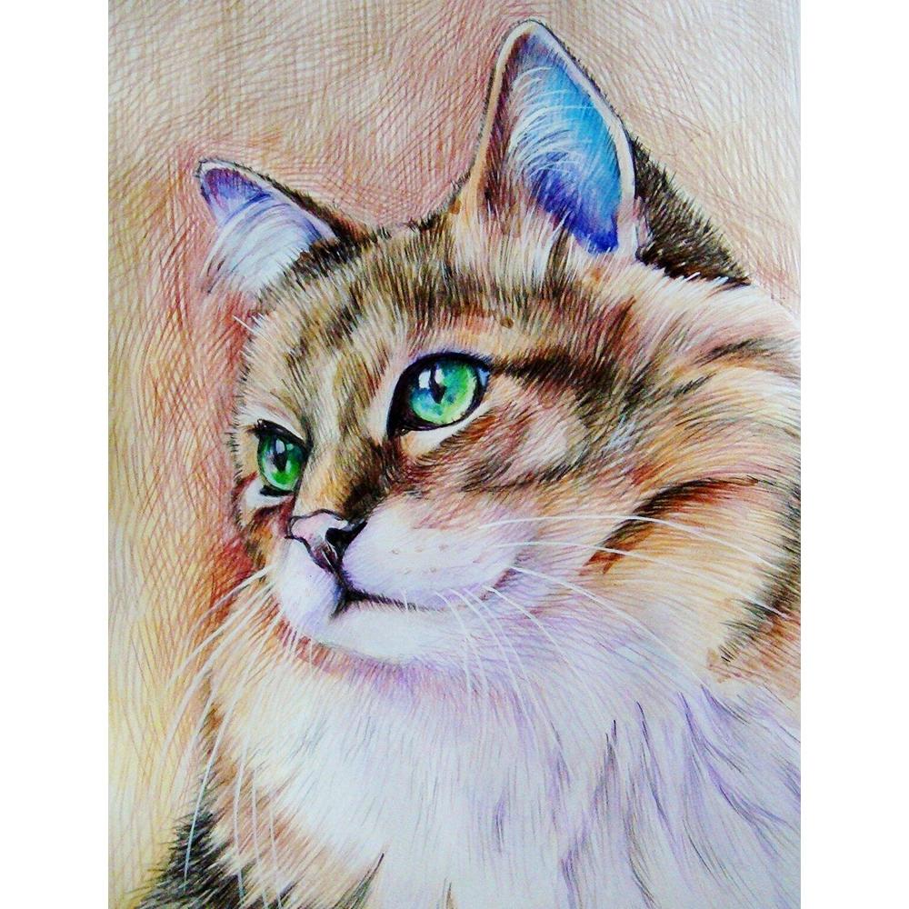 5D DIY Diamond Painting Cat Embroidery Art Hobby Home Decor Souvenir Gifts
