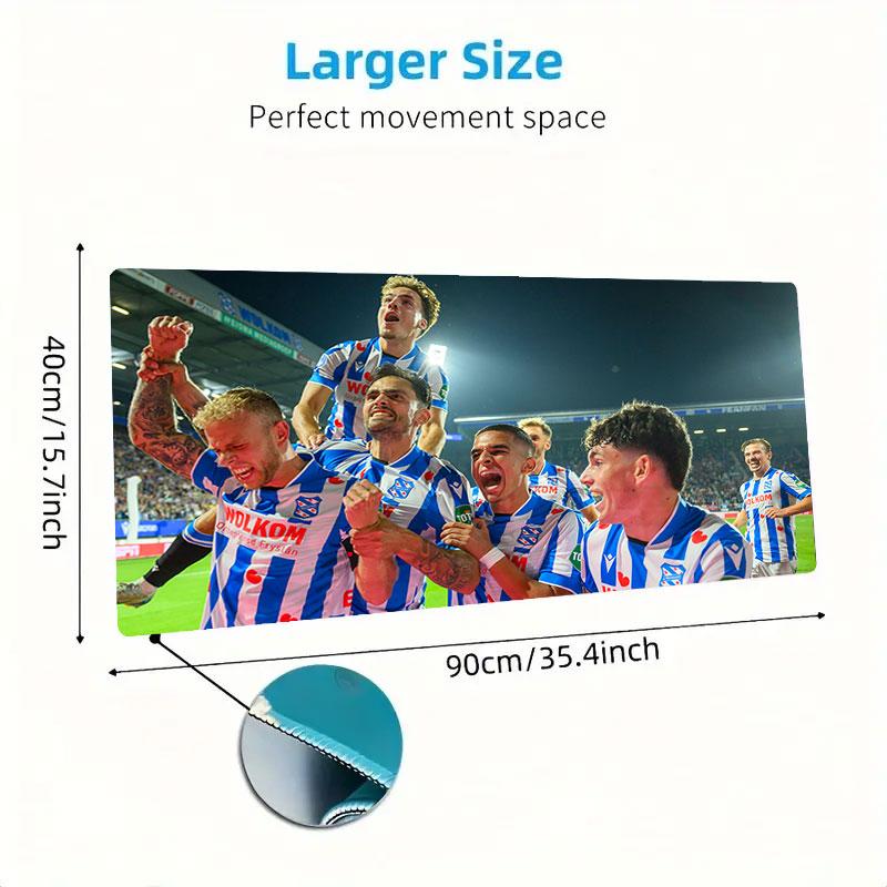 SC Heerenveen Mouse Pad, Large Gaming Desk Mat, Non-slip XXL Mousepad for Laptop & Tablet, Mini PC Playmat with Stitched Edges