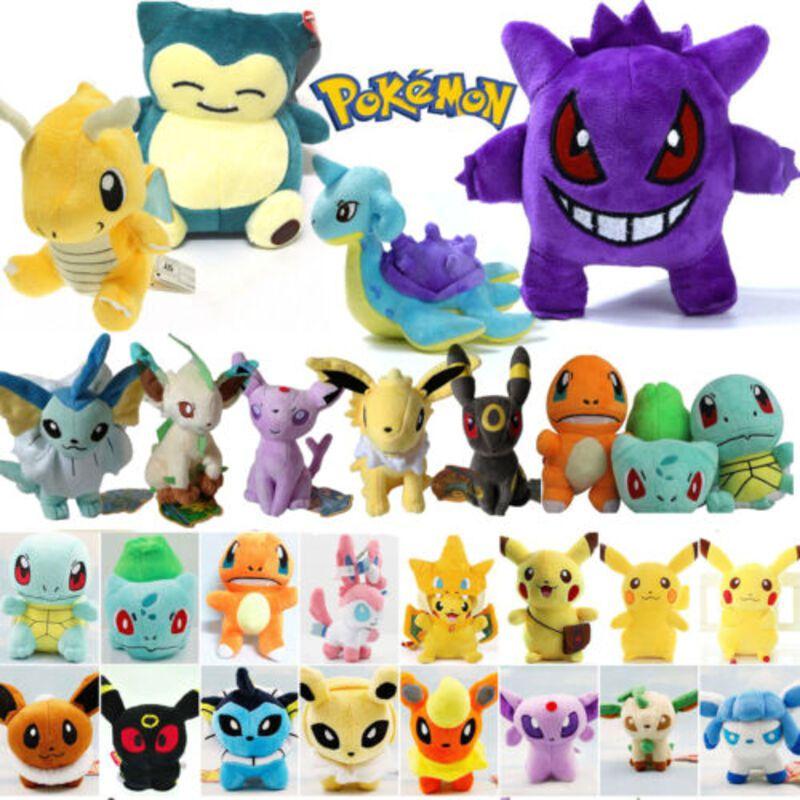 Go Eevee Pikachu Squirtle Plush Stuffed Toy Gifts Figure Version Tv