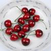 50 Pcs Red Balck Fake Cherry Fruit 1 Inch Simulation Fruit Model  Party Bakery