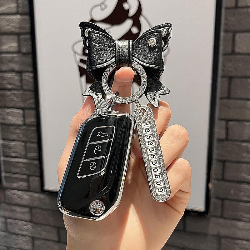 Tpu Car Remote Key Case Cover Protect Shell Fob For Baic Senova X25 X35 X55 X65 D50 For Changhe Q25 Q35 A6 Auto Accessories