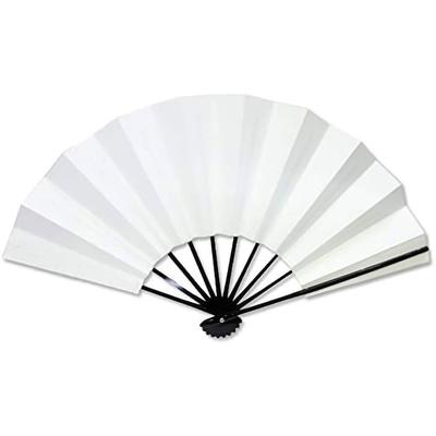 [Agesuta] Dance Fan, 9.5 Inches, White Fan, 121, Black Lacquered Bone