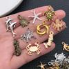 Mix 100-Piece Starfish, Turtle, Seahorse, Dolphin Pendant Set for DIY Jewelry - Bracelets, Necklaces, Earrings