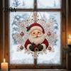 Decorative Gemstone Ornament Sets Christmas Faux Pearl Painting Suncatcher Art Kit, Acrylic Snowflake Shape Board Making Kits with Lace Edge,