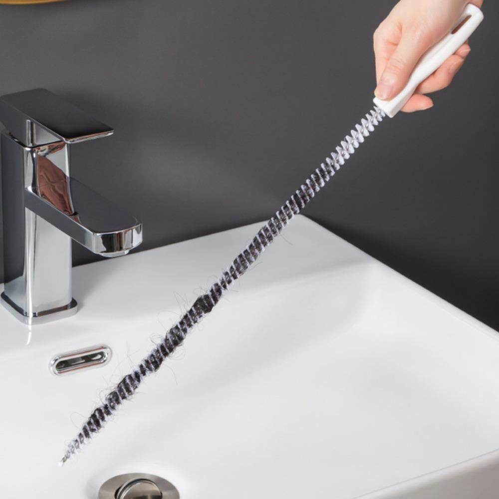 1pc Sink Drain Cleaning Brush, Drain Clog Remover, Bendable Sink Overflow Sewer Drain Brush For Bathroom Kitchen