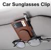 Multifunction Car Sunglasses Holder Sun Visor Glasses Clip Card Ticket Holder Stand Fastener Pen Case Car Accessories