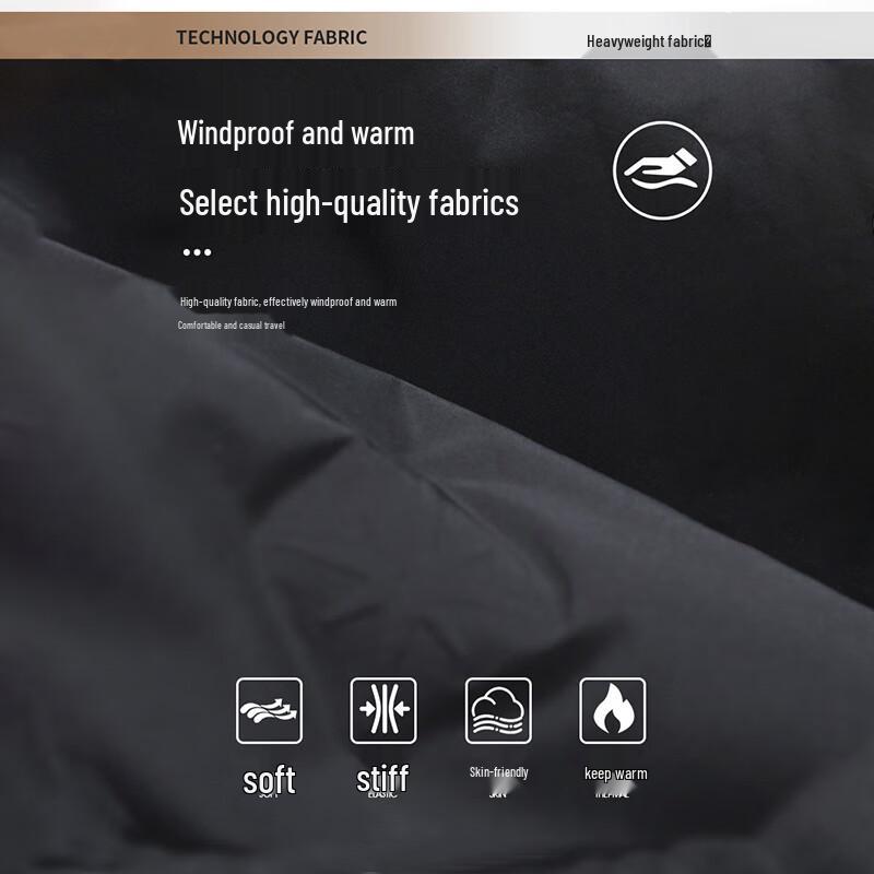 JEEP SPIRIT Men's Thickened Stand Collar Winter Padded Jacket