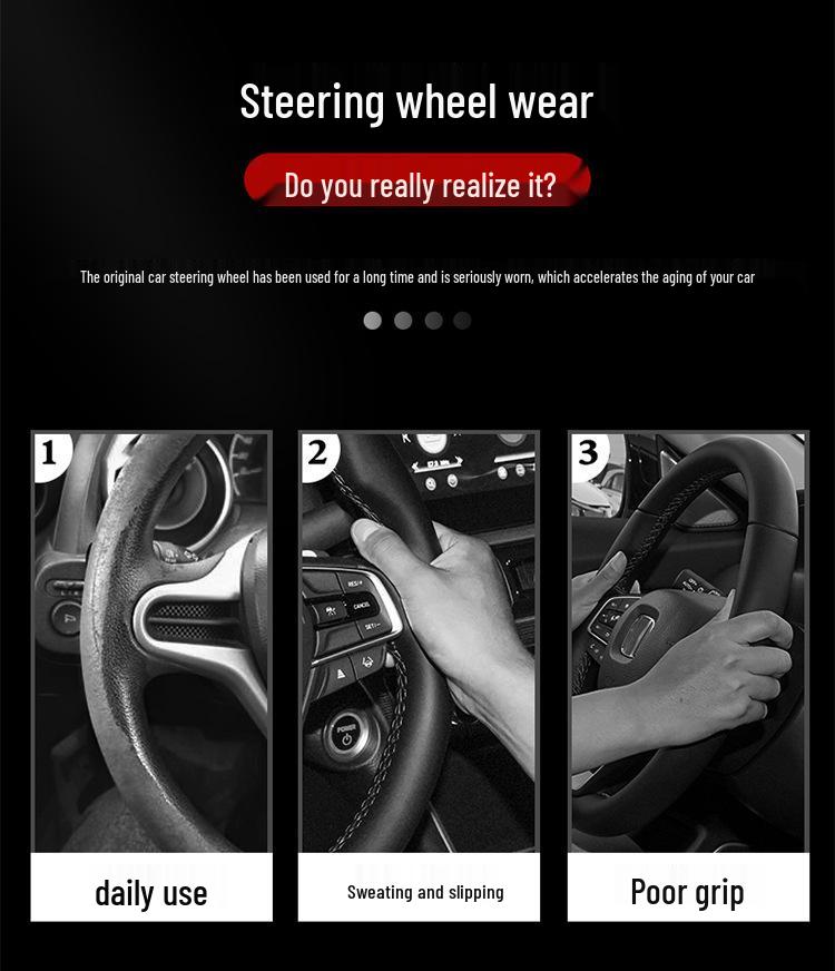 Suede Steering Wheel Cover for GAC AION V/Y/LX/GE3/Mei 580/Plus