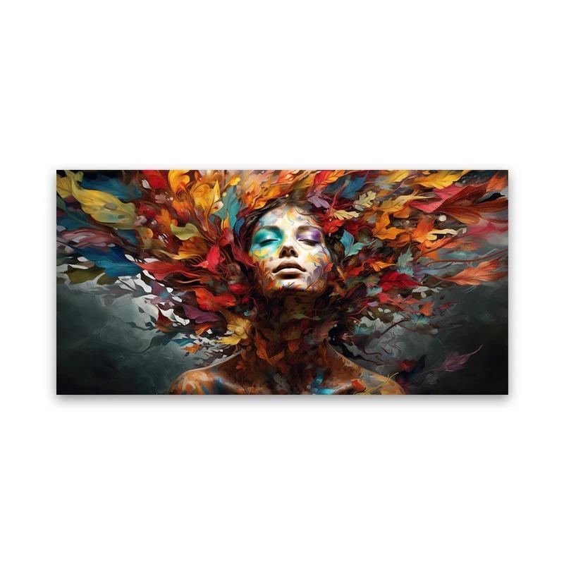 Blue White Flower Boho Large Size Long Poster Wall Art Canvas Modern Painting Print Picture Living Room Home Interior Decor