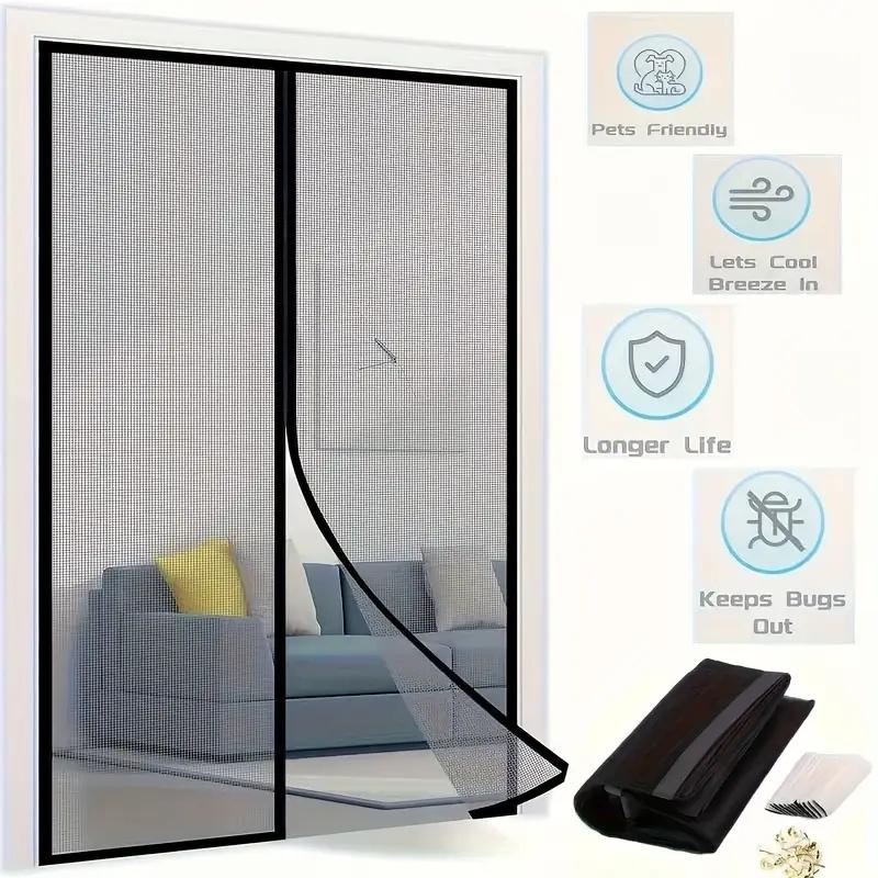 Self-closing Magnetic Insect Screen, Invisible Door Screen, Insect Screening Curtain, Magic Screen, Home Decoration