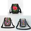 Vintage Chinese Style Embroidered Canvas Crossbody Bag With Multiple Pockets For Daily Use