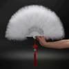 Internet-Famous Feather Fan, Fully Velvet Thickened, Standard Fairy-Like Cheongsam, Catwalk, Children's Stage Performance Dance Fan