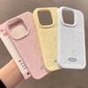 Simple ins line flower is suitable for Apple iP16/17promax mobile phone case 14 glutinous rice 15 liquid matte large hole