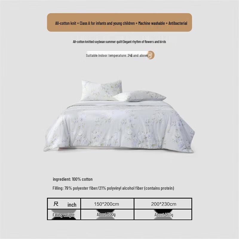 

Mercury Home Textiles Soybean Fiber Summer Quilt