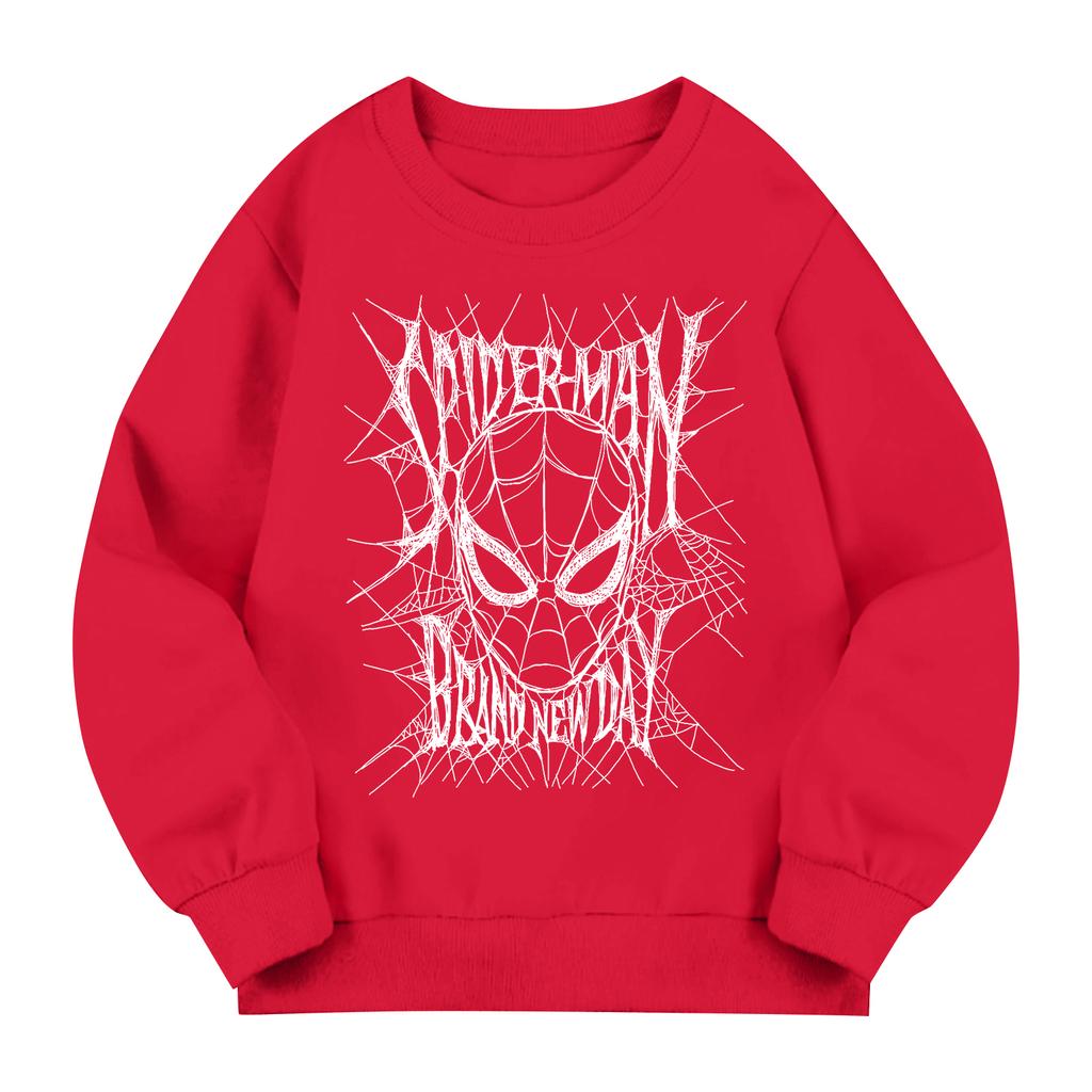 Kids Long Sleeve Neck Sweatshirt, Letter Print Pullover, Loose Fit Top for Boys Girls