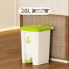 Large 30L Outdoor Kitchen Trash Can with Pedal and Lid