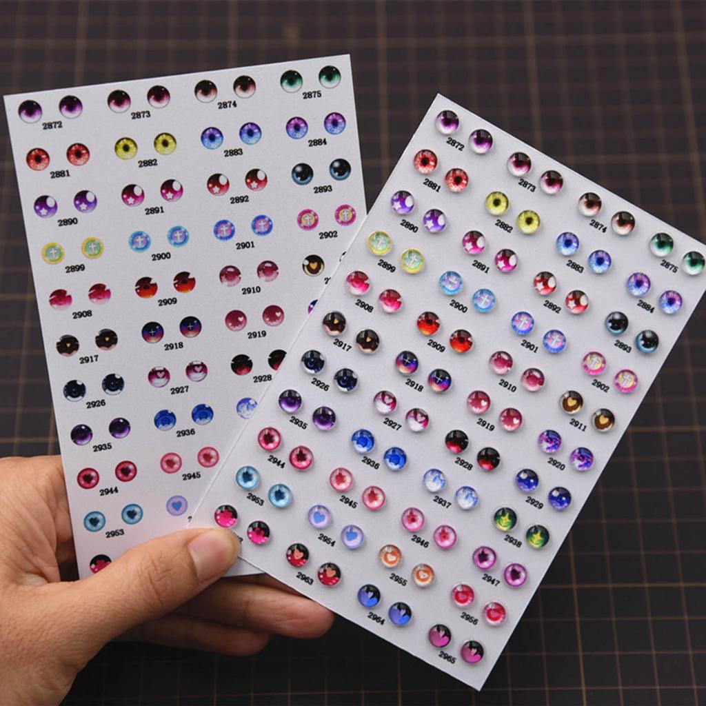 Round BJD Doll Eyes Handmade Doll Eyes Cute Doll Eyes Accessories Colorful Clay Eyes Gift for DIY Craft Lovers