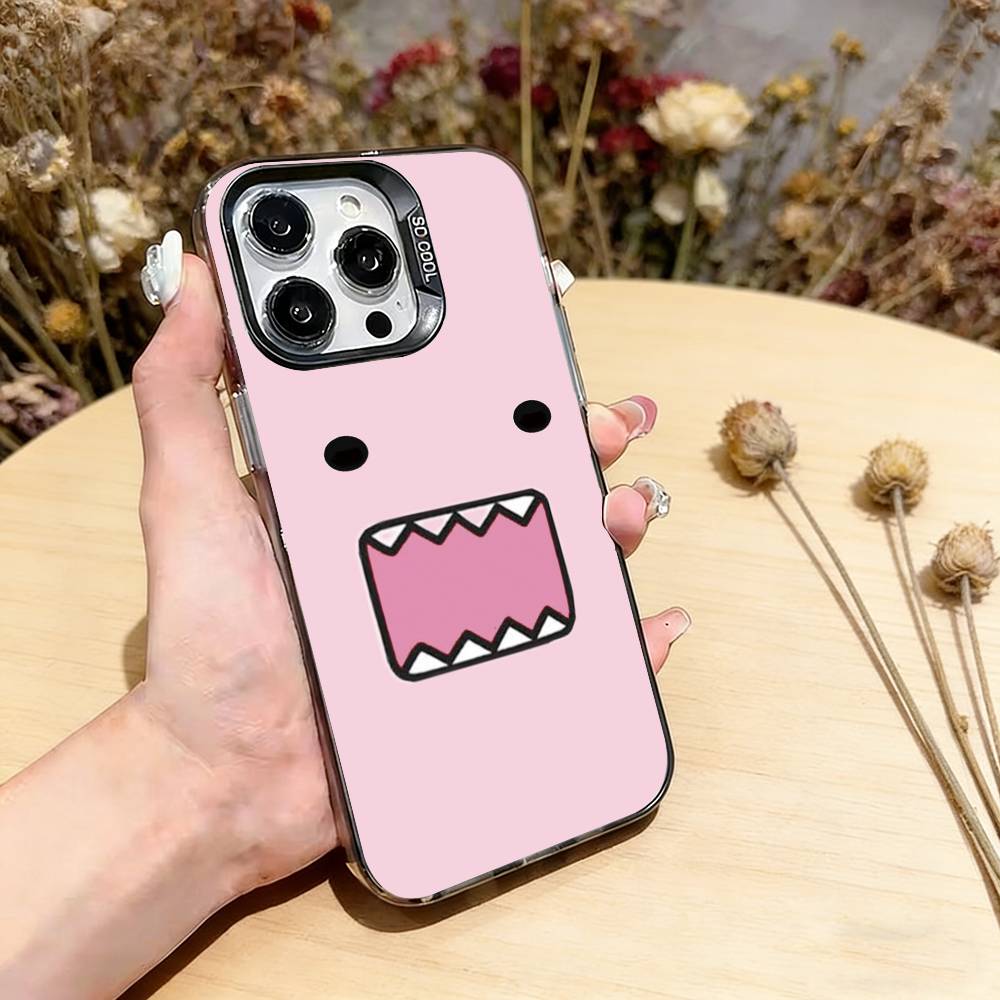 

Супер милый чехол для телефона Domo-kun для iPhone 17,16,15,14,13,12,11 Plus,Pro Max,XS,Красочный серебристый чехол для телефона Funda Cover iPhone13Pro